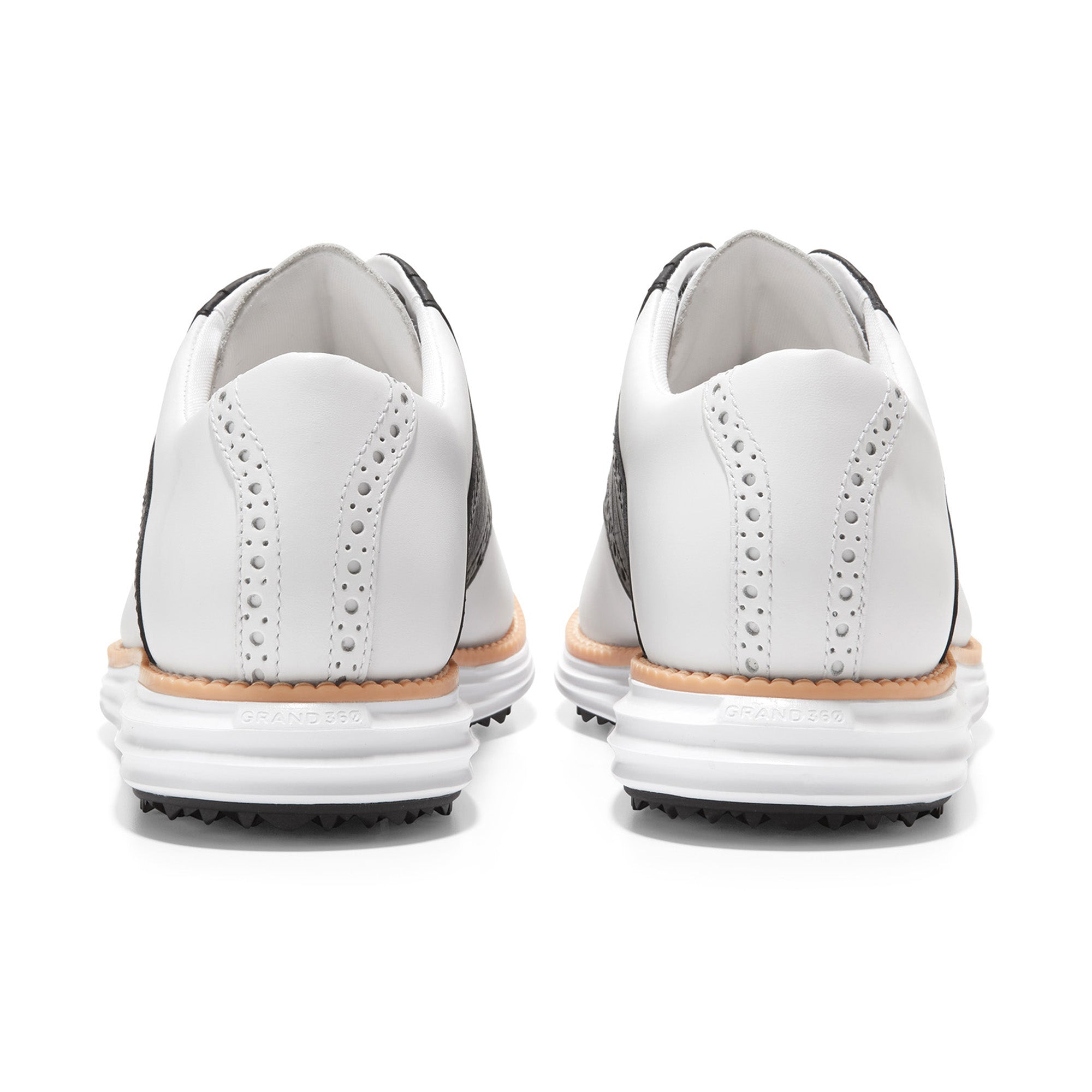 Cole Haan OriginalGrand Saddle Golf Shoes C37176 White Black Croc White ...