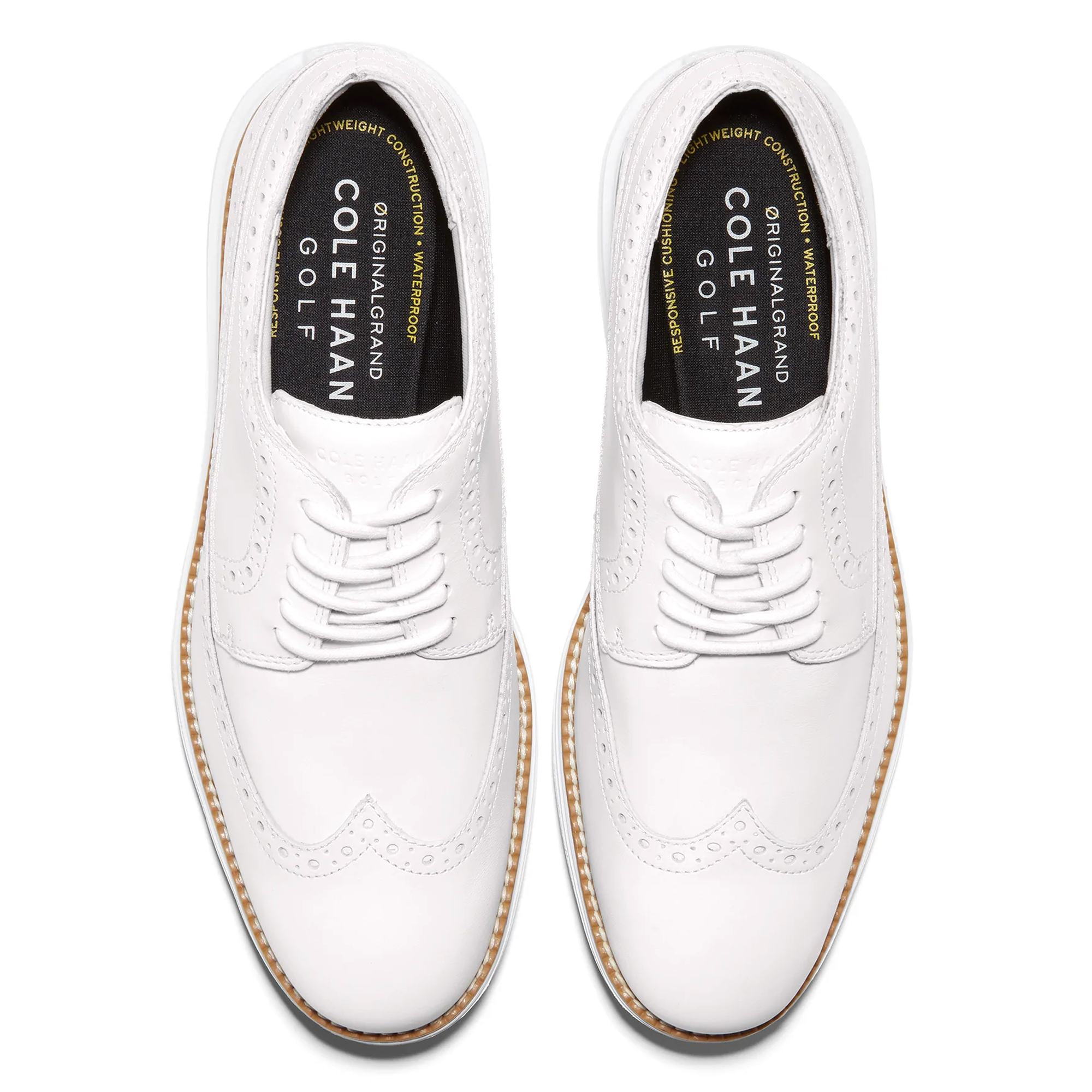 Cole Haan OriginalGrand Wing Ox Golf Shoes Optic White/Natural