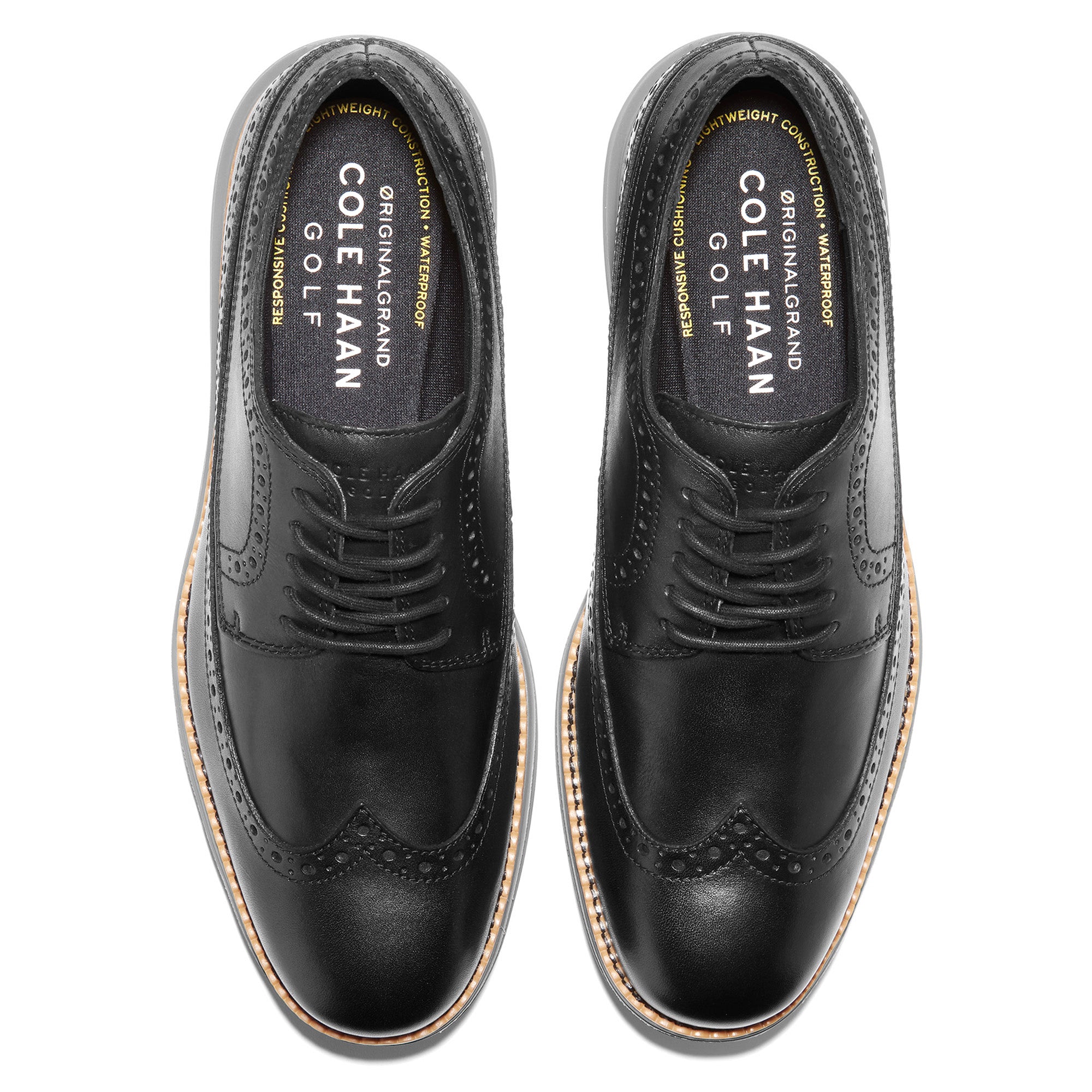 Cole Haan OriginalGrand Wing Ox Golf Shoes Black/Quiet Shade