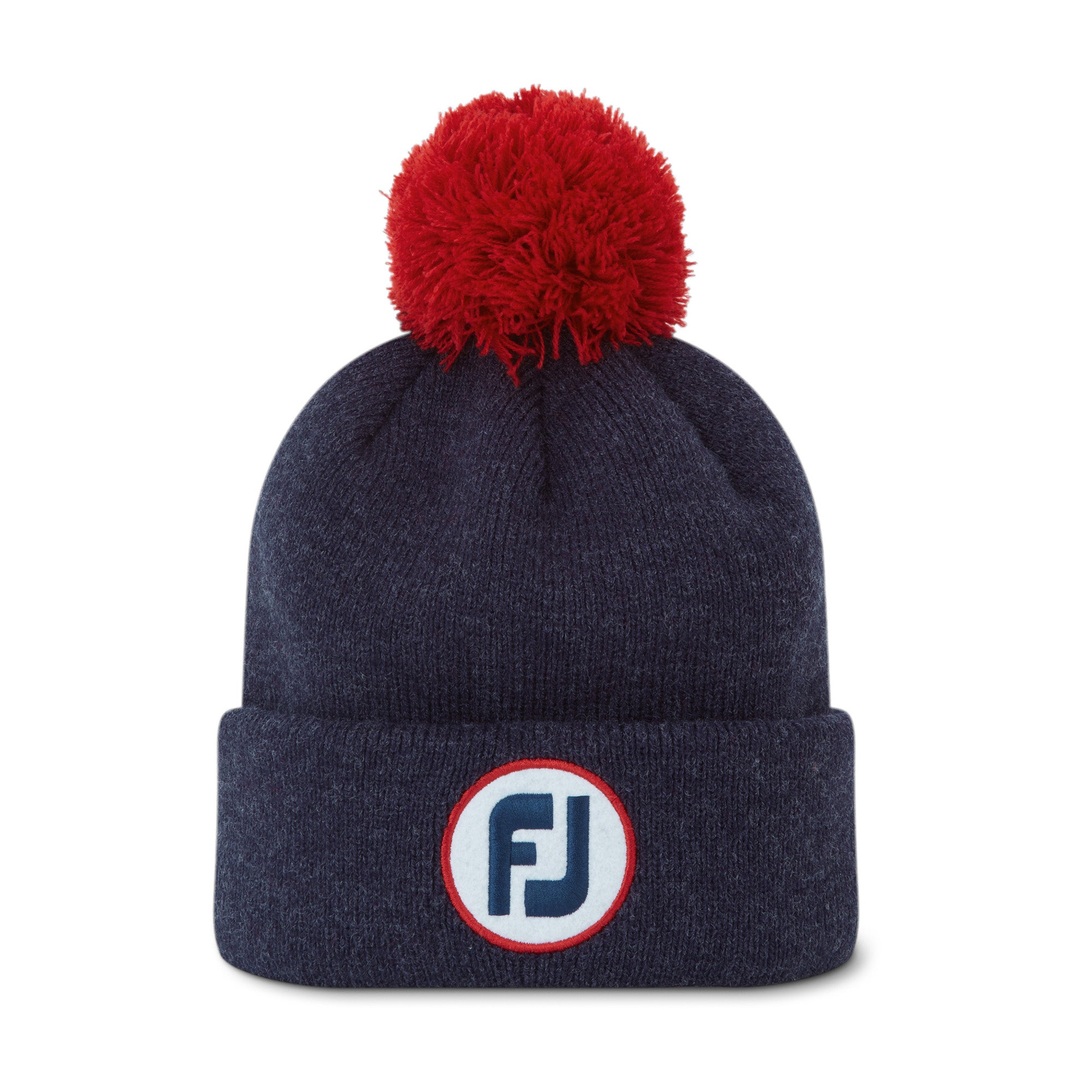 FootJoy FJ Solid Pom Pom Bobble Hat Heather Navy 4N