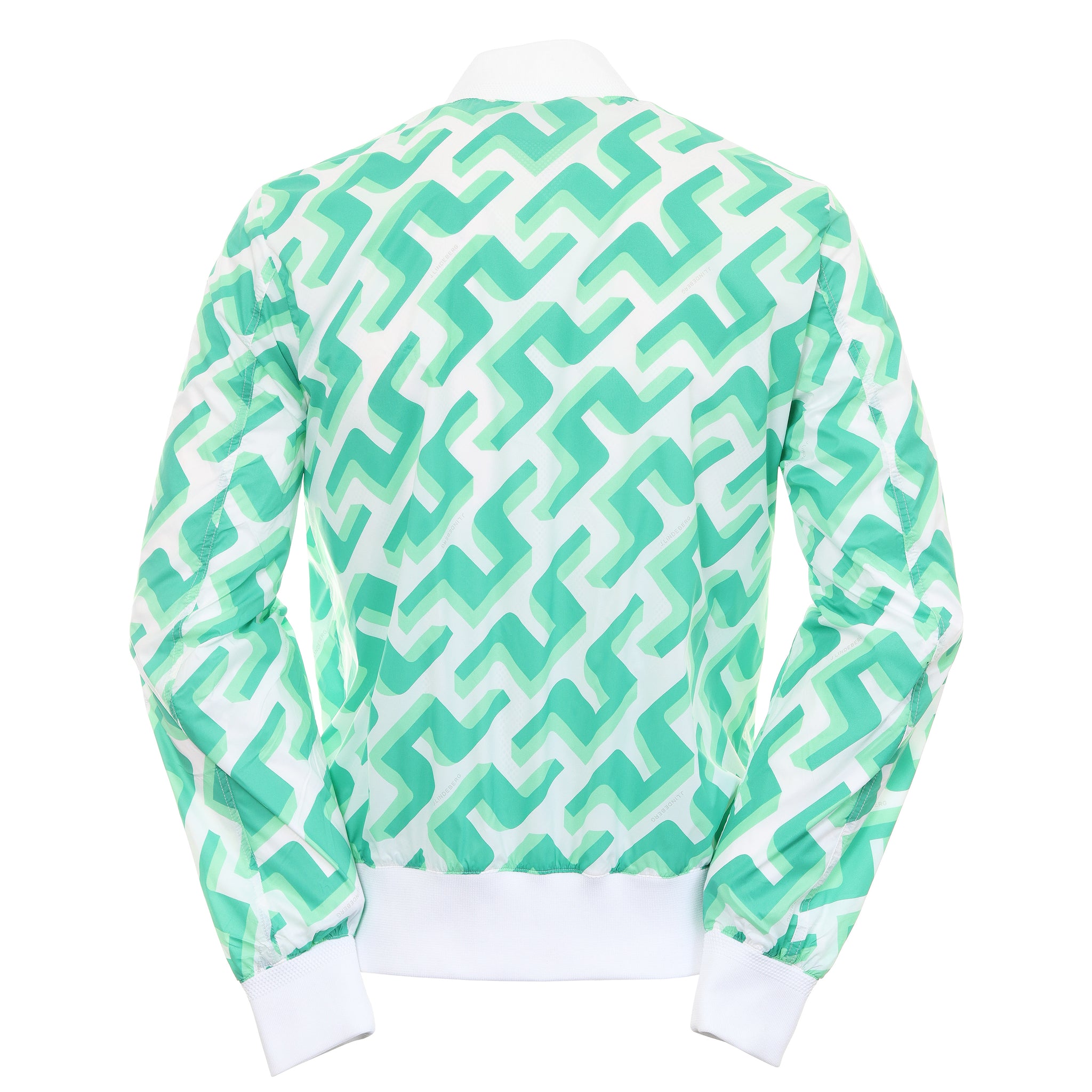 J.Lindeberg Golf Lux Printed Bomber Jacket Green Bridge Monogram M472