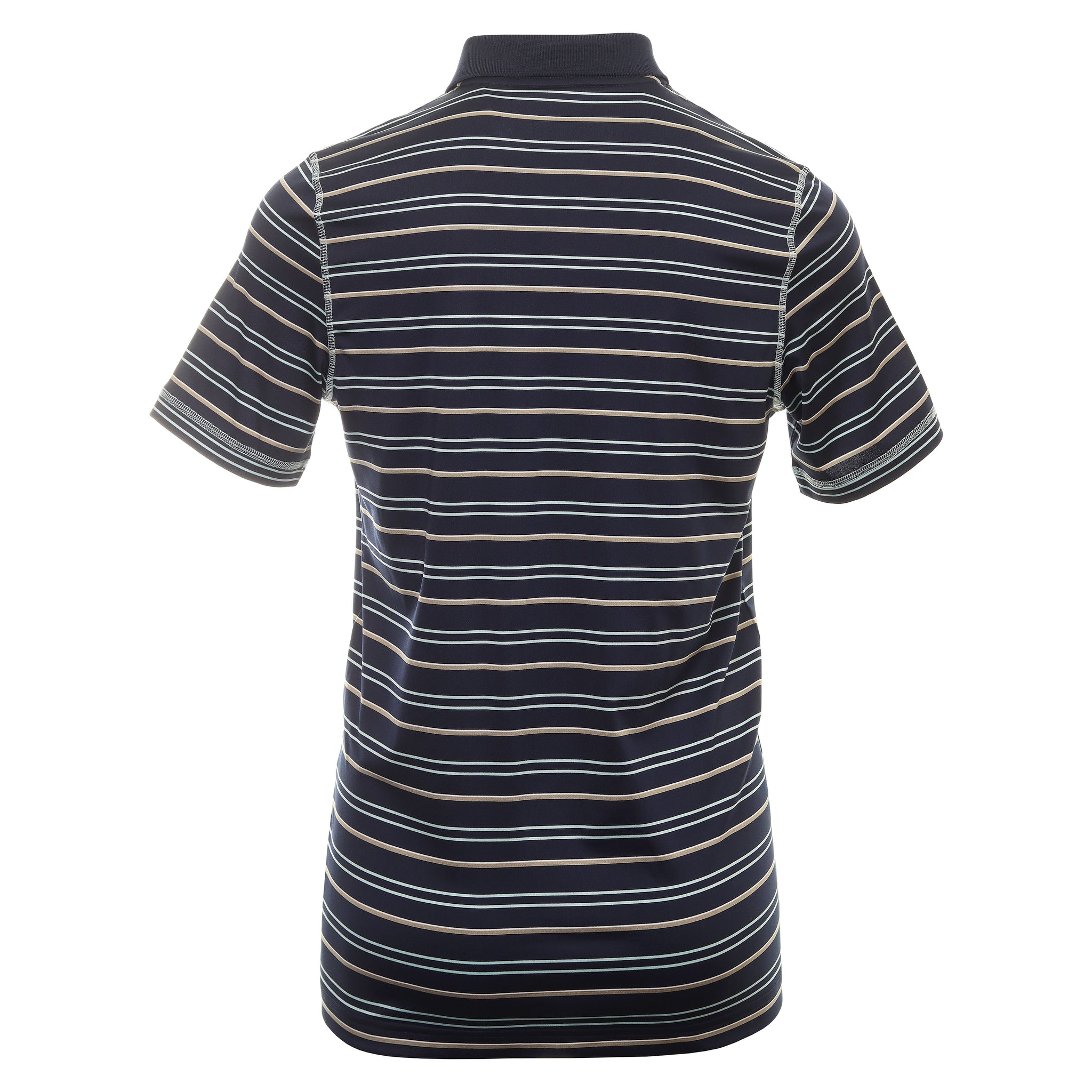 Lacoste Golf All Over Stripe Polo Shirt DH5182 Navy Blue Beige White ...