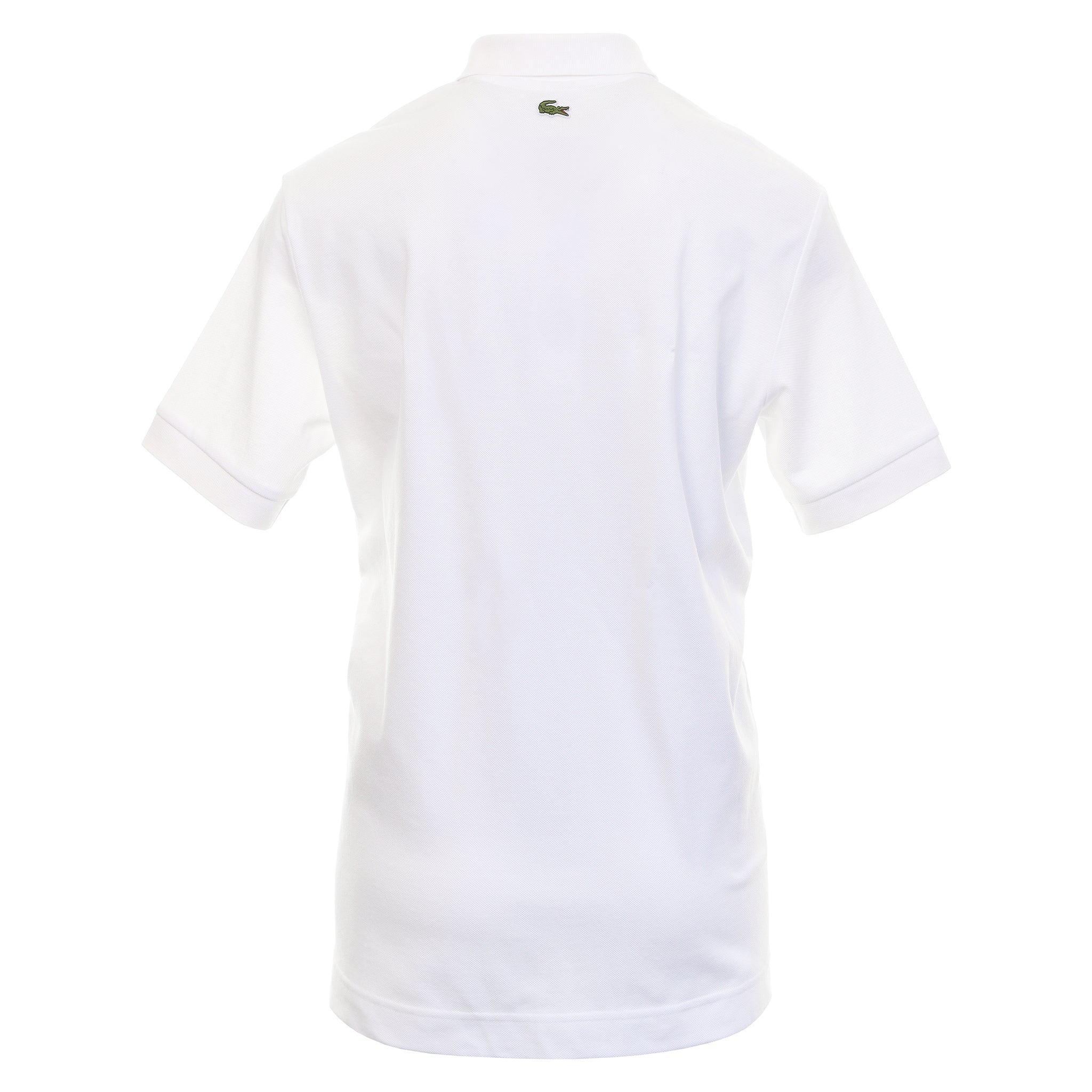 Lacoste Large Croc Pique Polo Shirt White 001