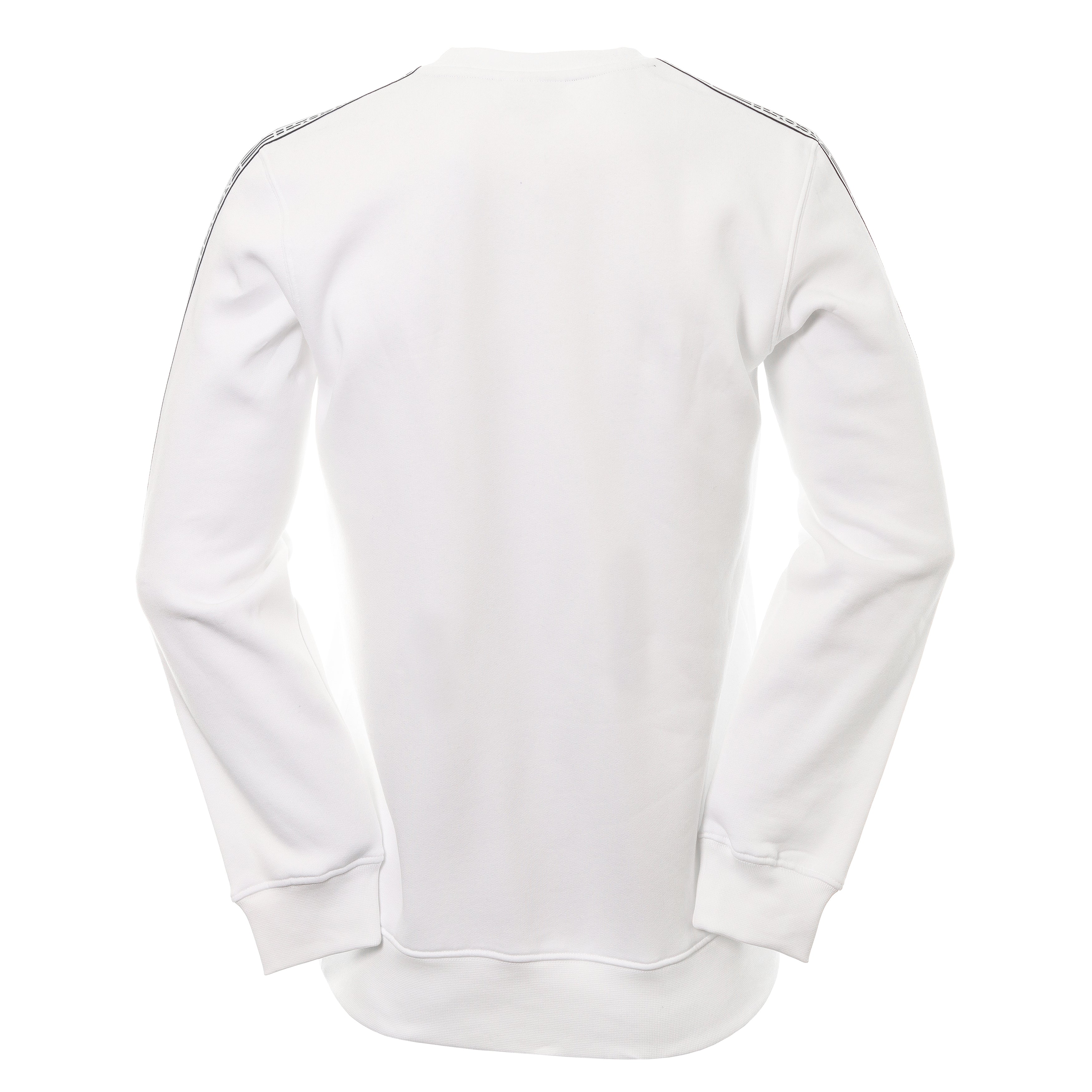 Lacoste Logo Stripe Crew Sweater SH5073 White 001 | Function18 ...