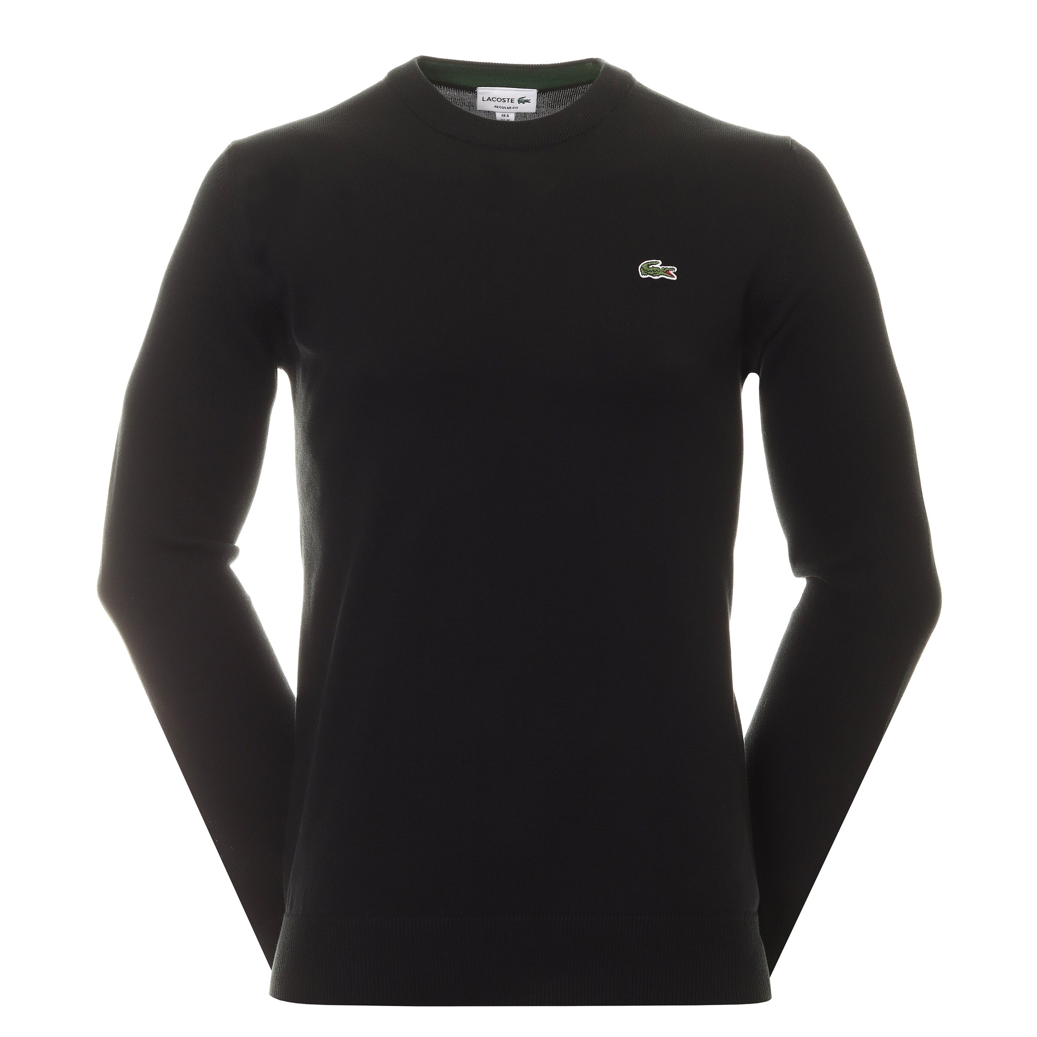Lacoste Organic Cotton Crew Sweater AH1985 Black 031 | Function18 ...