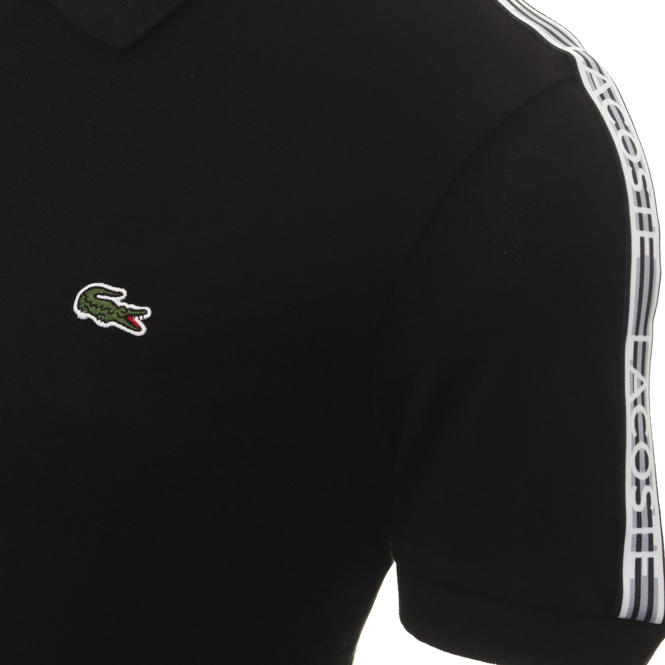 Lacoste Sleeve Tape Pique Polo Shirt PH5075 Black 031 Function18