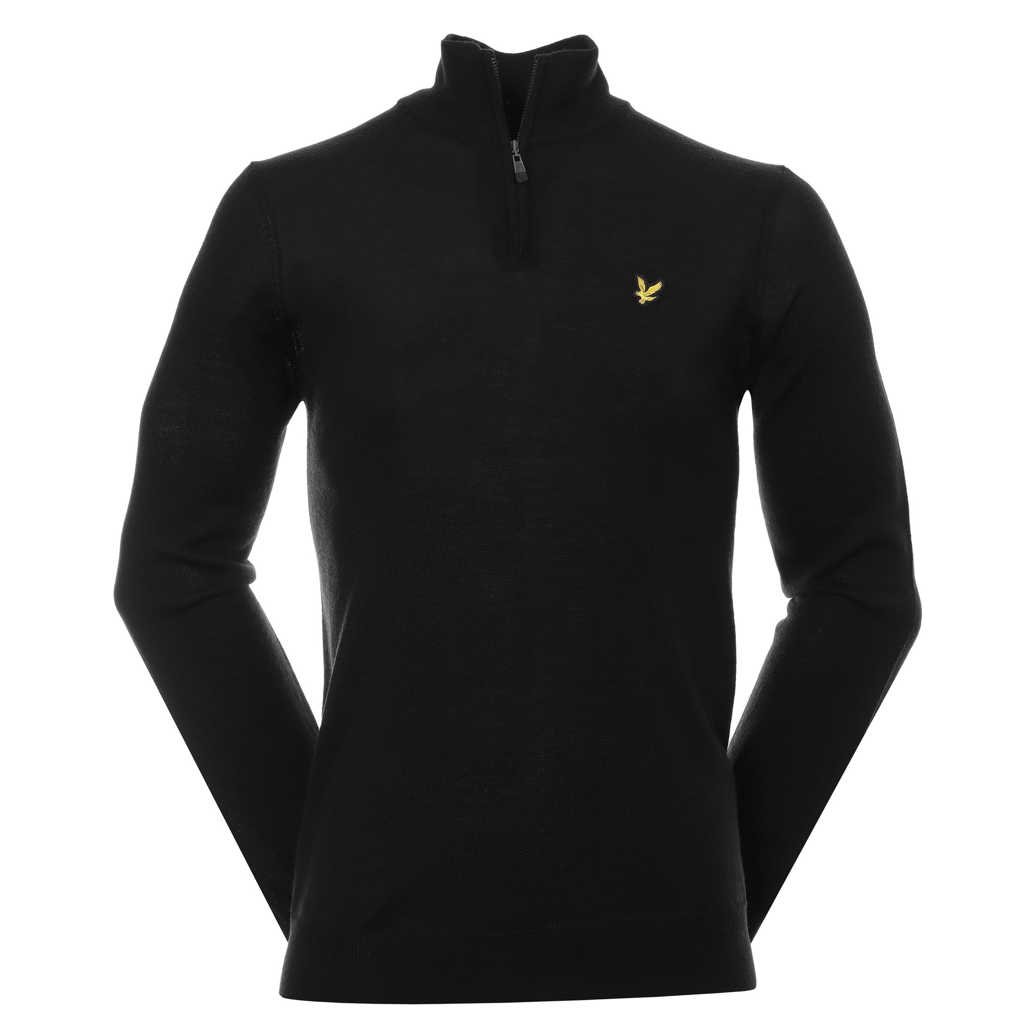 lyle-scott-golf-merino-mix-1-4-zip-pullover-kn1041g-jet-black-z865