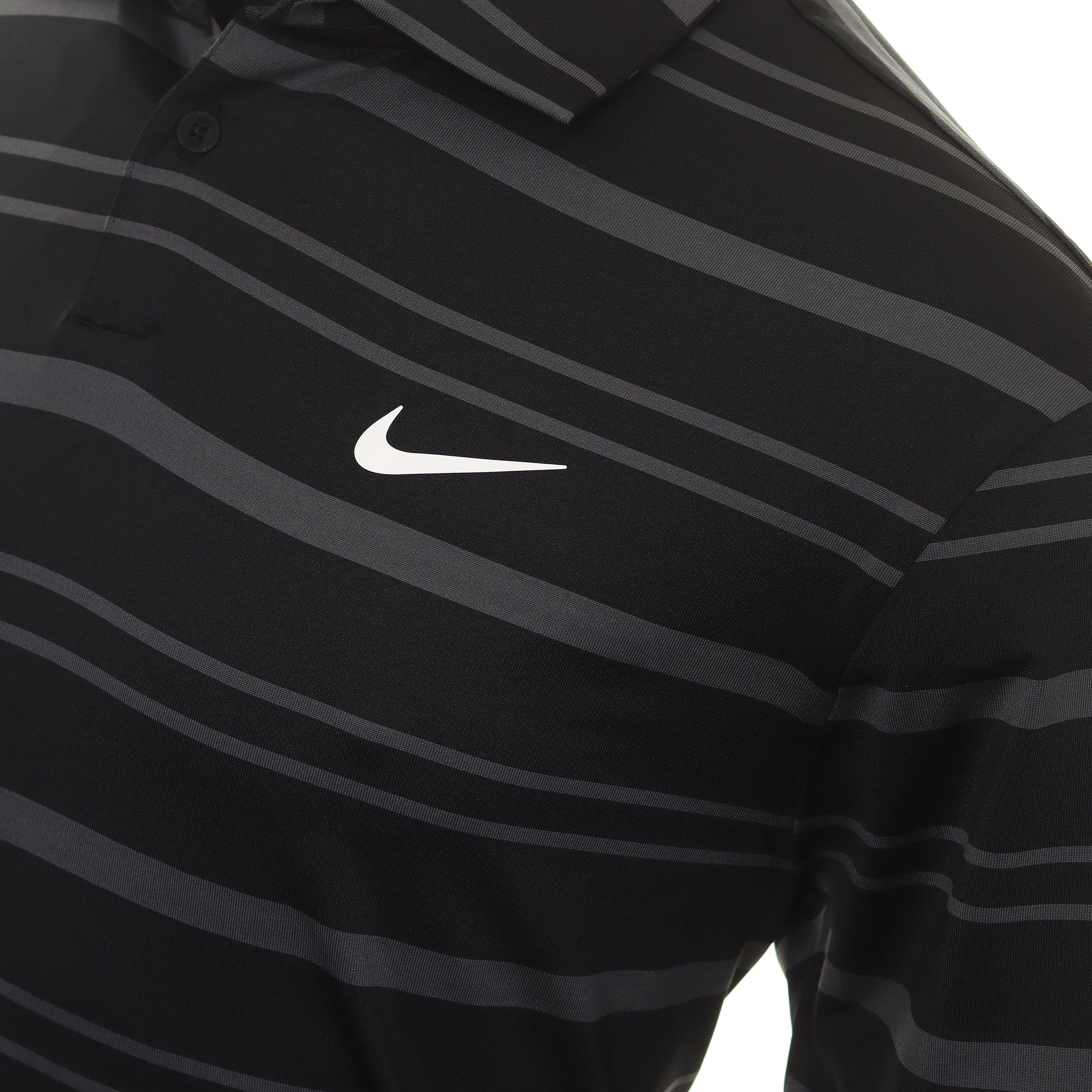 Nike Golf Dri-Fit Tour Stripe Shirt DR5300 Black 010 | Function18 ...