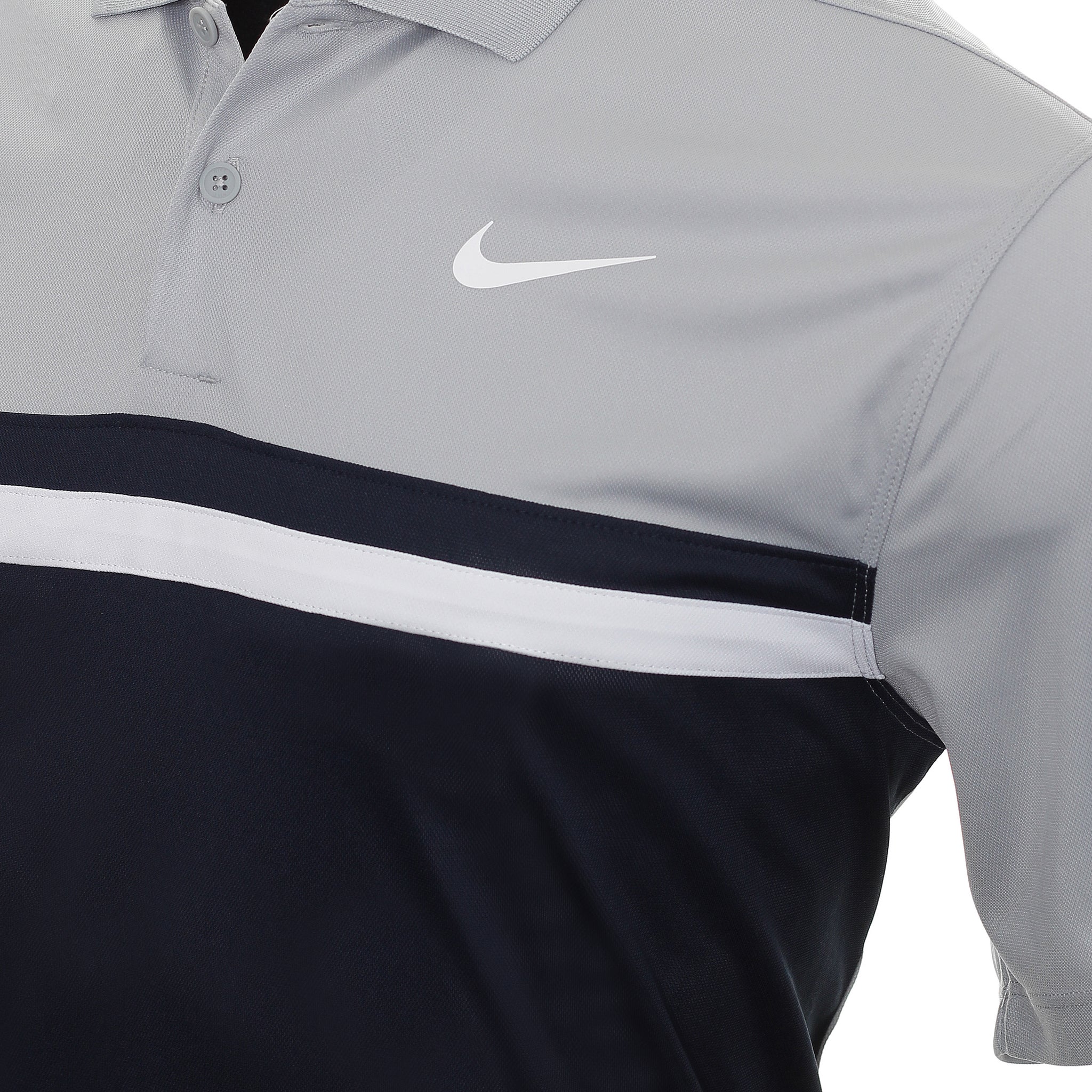 Nike Golf Dri-Fit Victory Colour Block Shirt DH0845 Light Smoke Grey ...