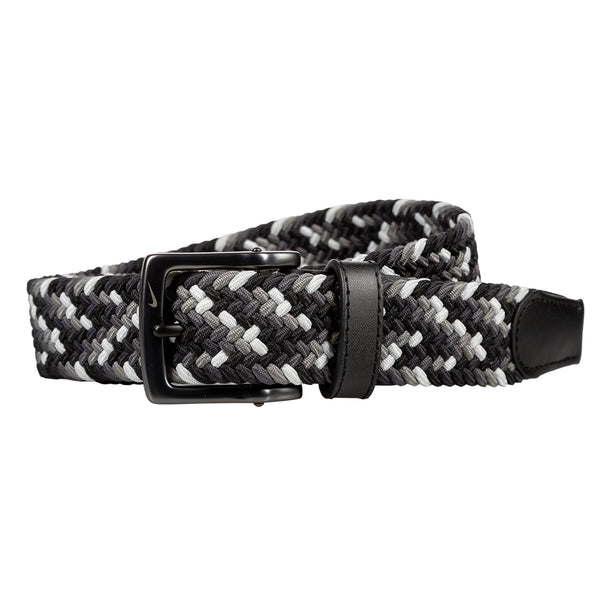 Nike Golf Multi-Weave Stretch Woven Belt Black/White/Gray