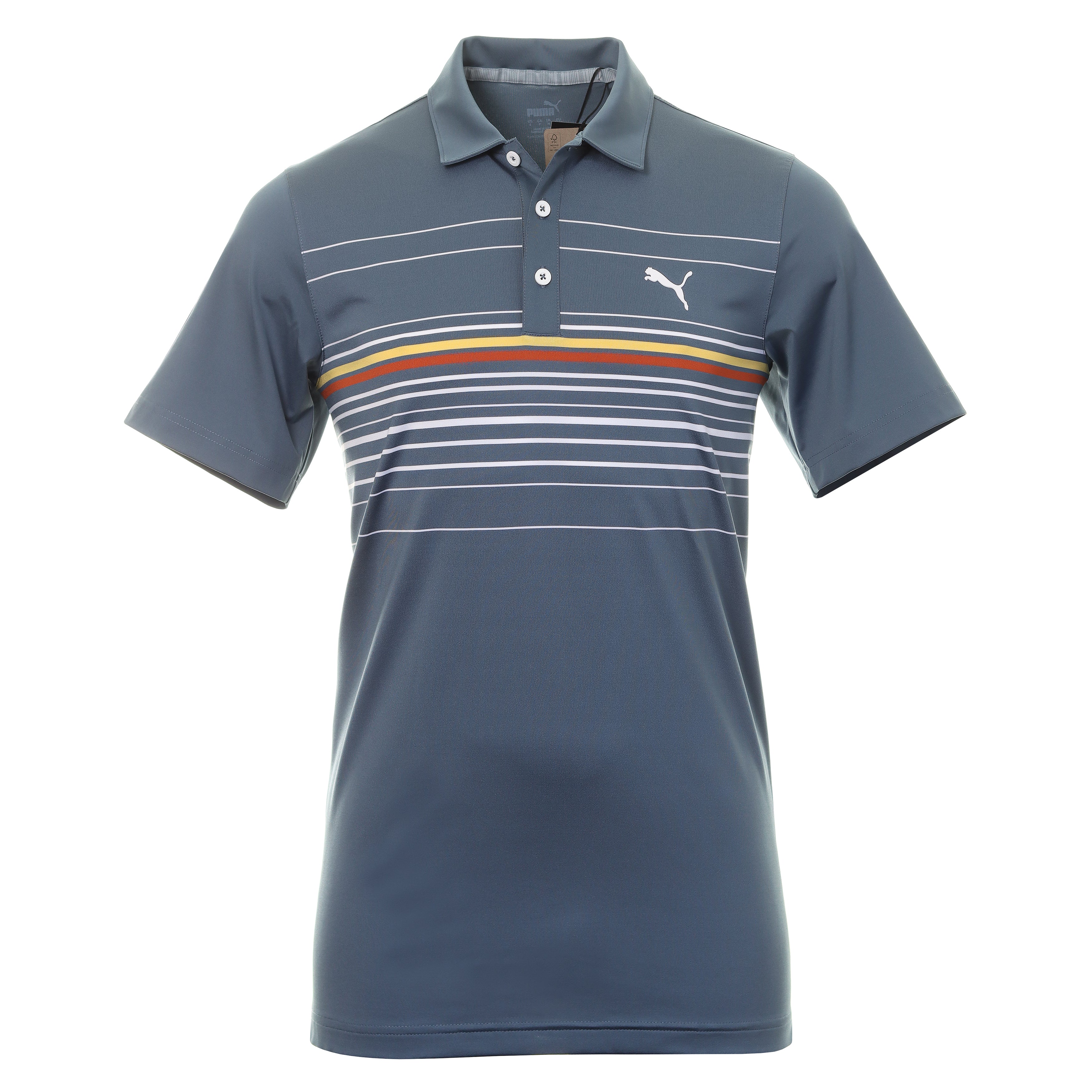 Puma Golf Canyon Polo Shirt 532977 Evening Sky Warm Chestnut 14 ...