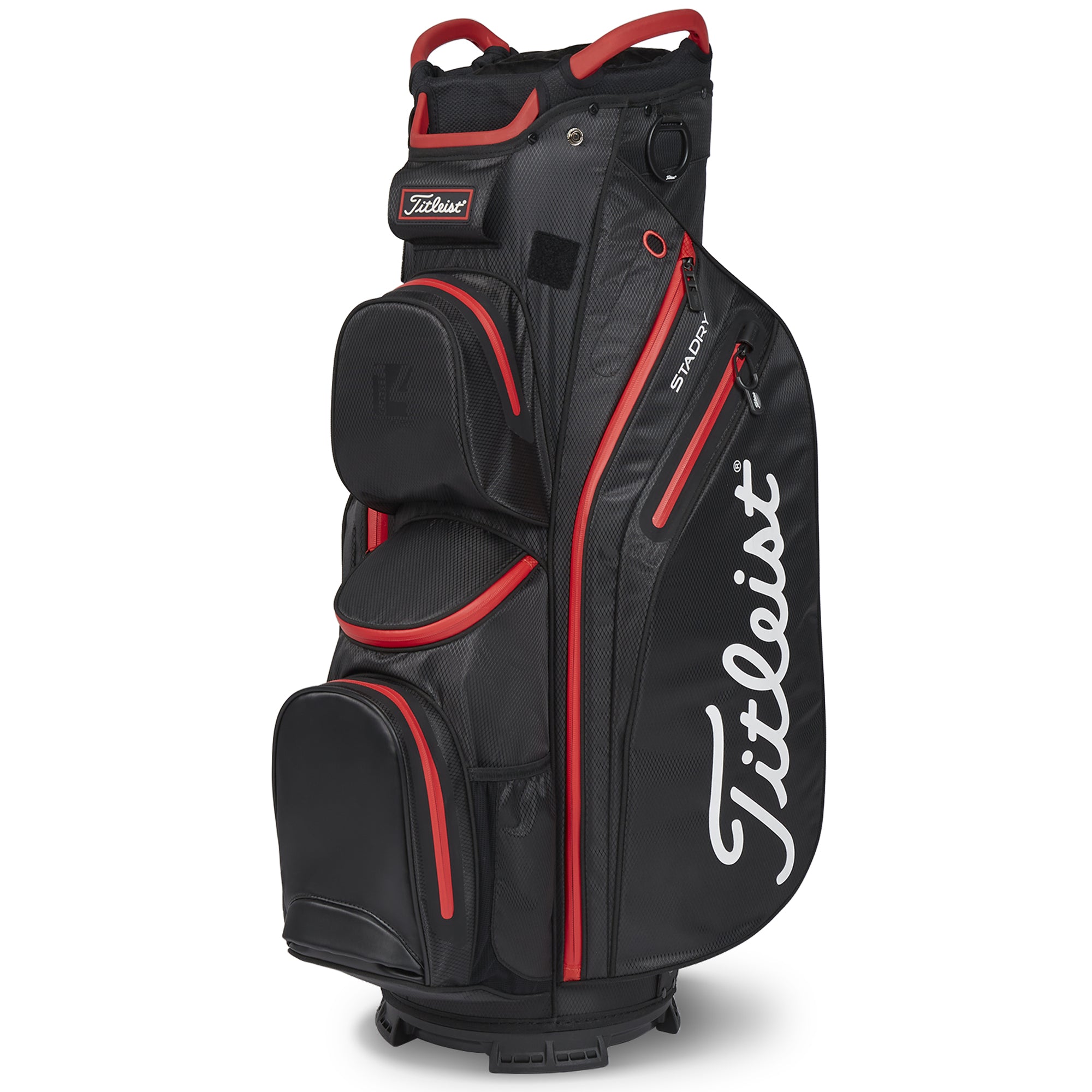 Titleist Cart 14 StaDry Golf Bag Black/Black/Red 006