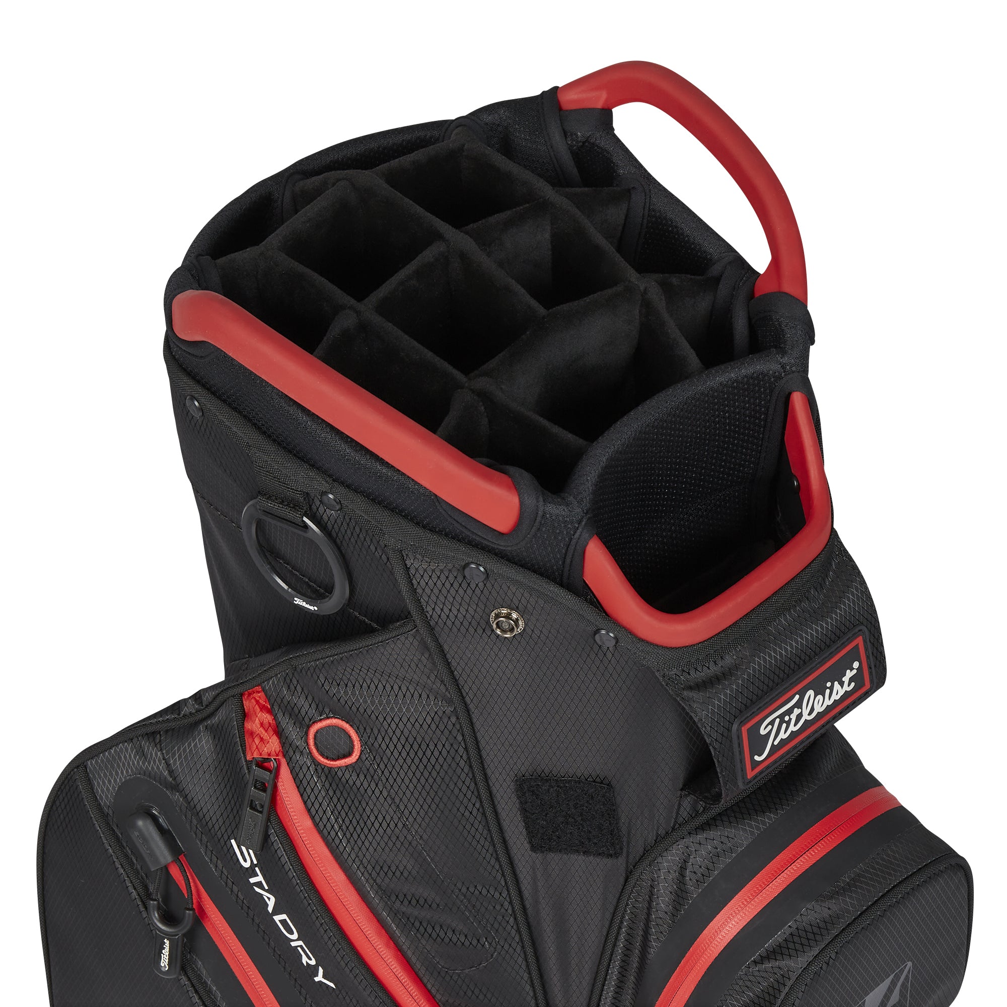 Titleist Cart 14 StaDry Golf Bag Black/Black/Red 006