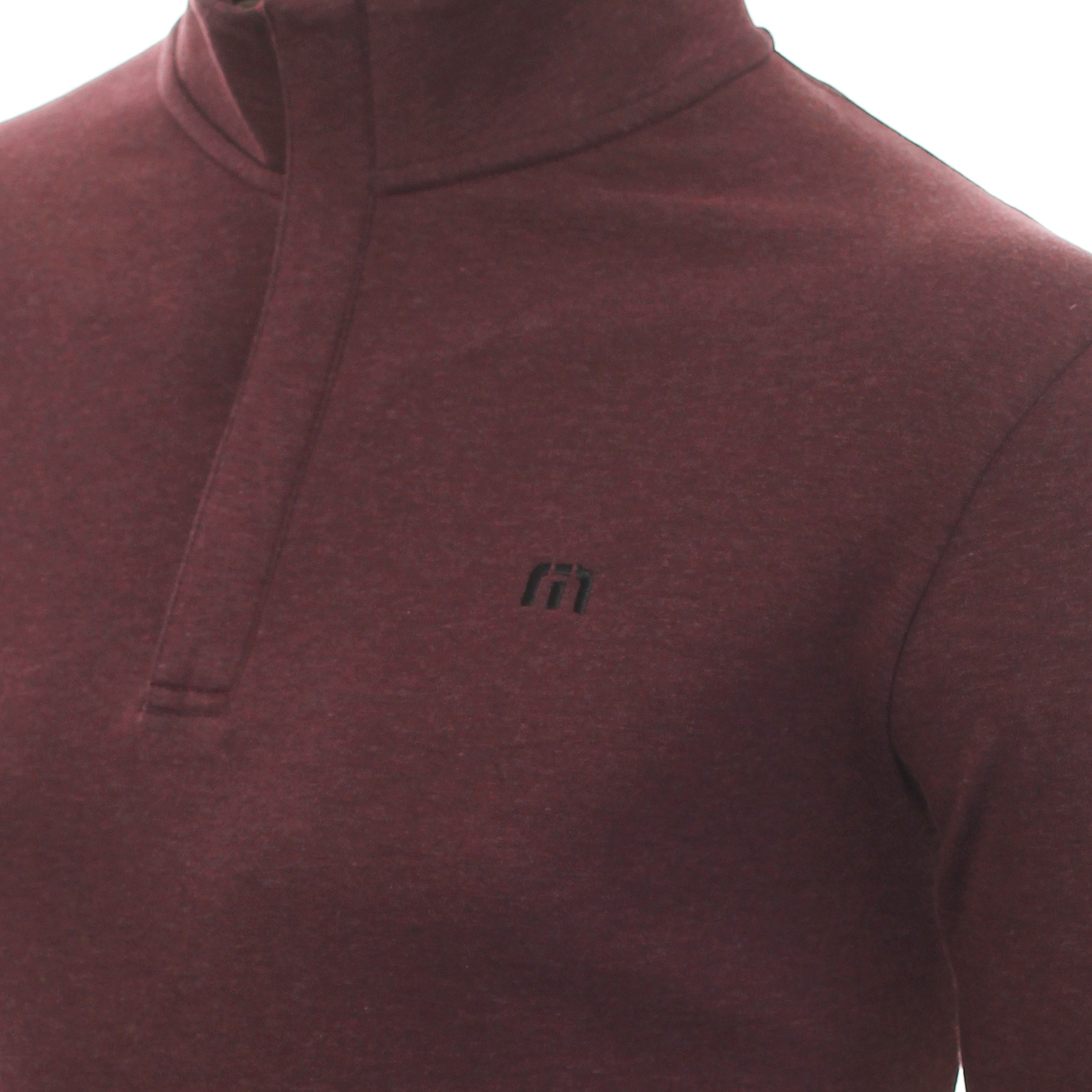 TravisMathew Cloud 2.0 1/4 Zip Heather Dark Red & Function18